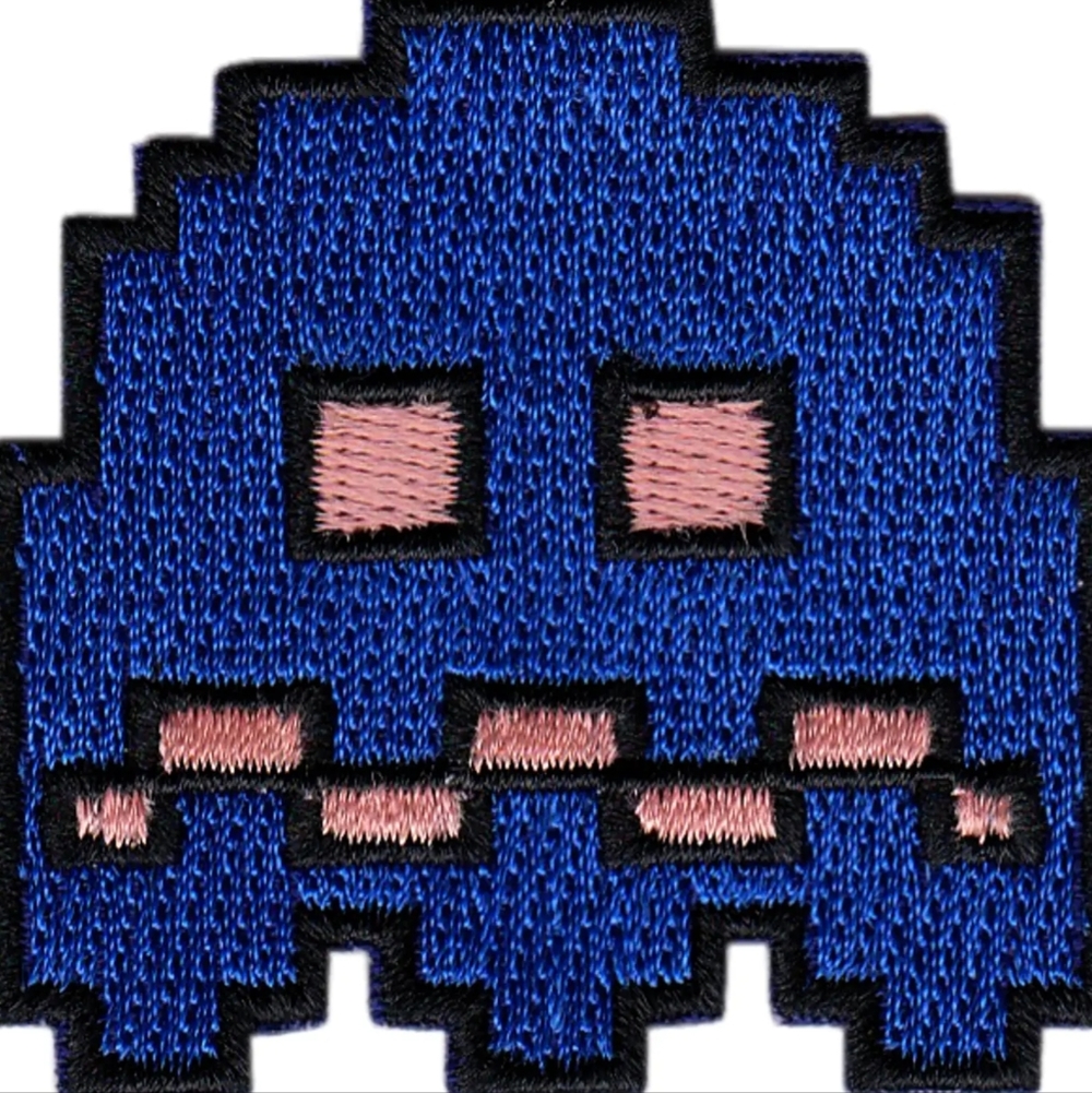NWT Blue Pac Man Patch For Denim Jeans And Jean Jackets